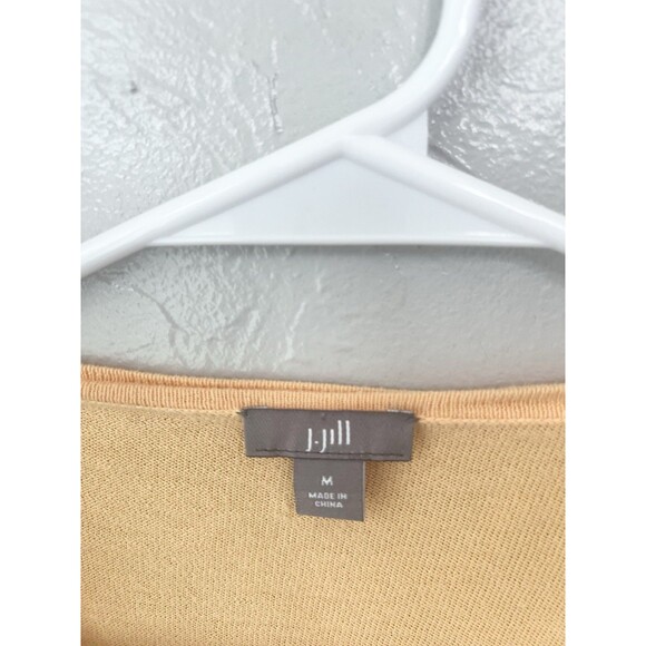 J. Jill Open Front Waterfall Cardigan Size Medium Cotton Blend Fall - Picture 3 of 5